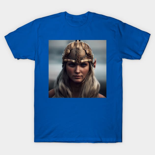 Viking Shield Maiden T-Shirt by Grassroots Green